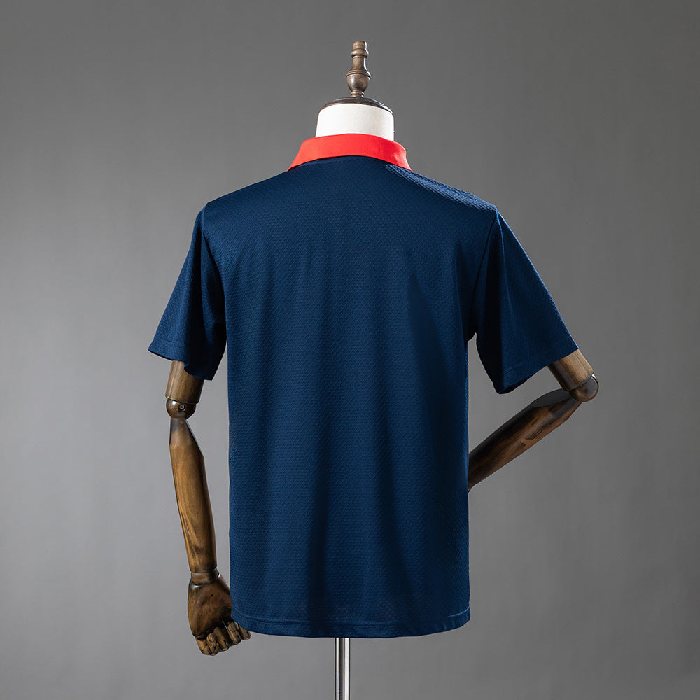 PSG 25-26 POLO - Cyan detail