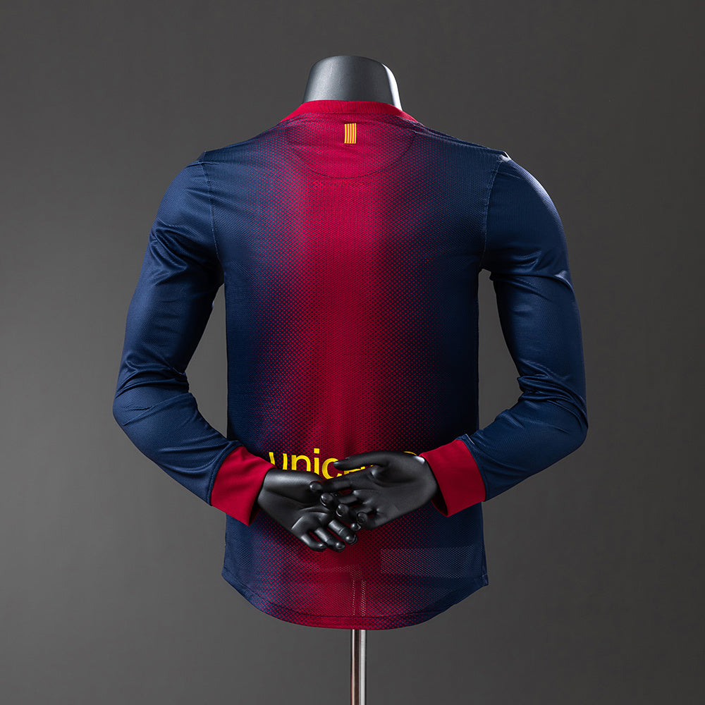 Barcelona 12-13 Home Long Sleeve Player Version Retro Jersey