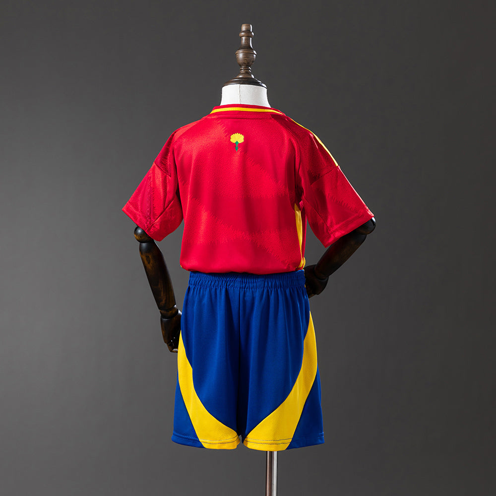Spain 2024 Home Full kids kit Jersey detail