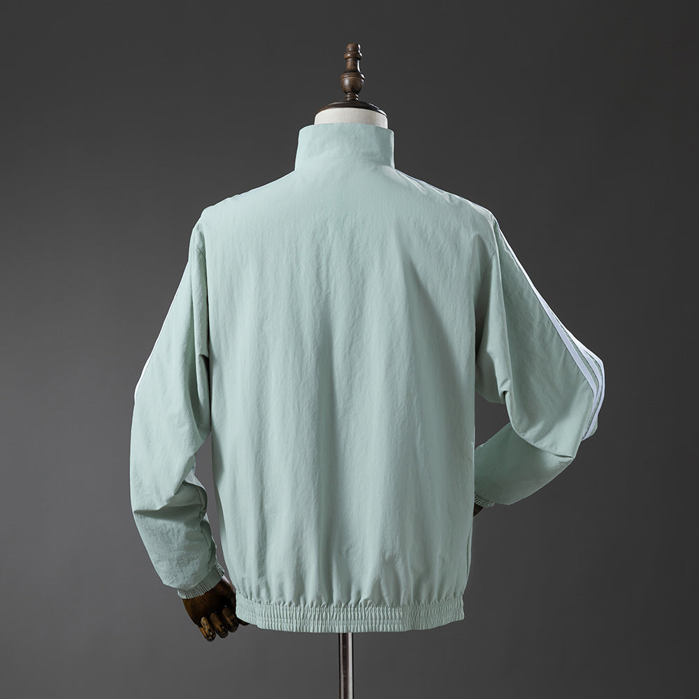French Reversible Jacket Windbreaker - Blue & Mint Green