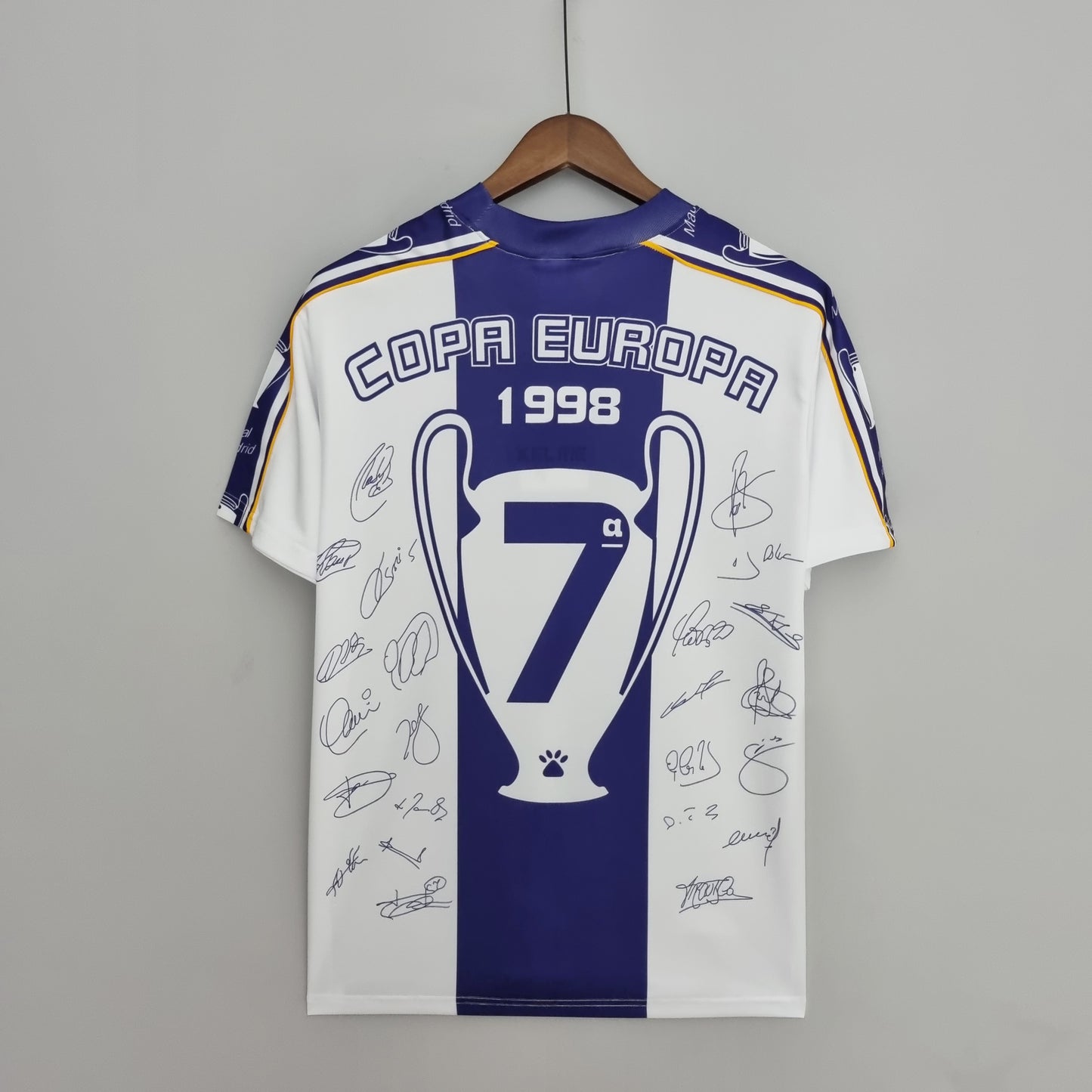 Retro 97-98 Real Madrid Champions League 7 Champions Commemorative Edition