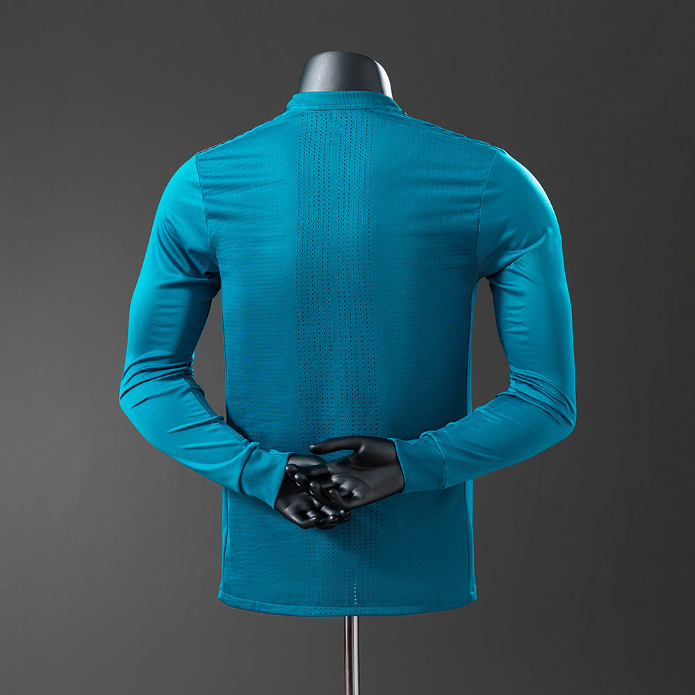Real Madrid 17-18 Third Away Long Sleeve Player Version Retro Jersey