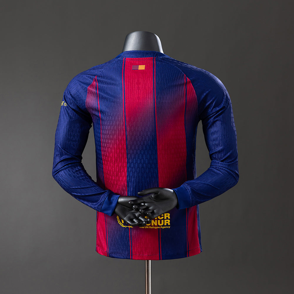 Barcelona 25-26 Home Long Sleeve Player Version Jersey