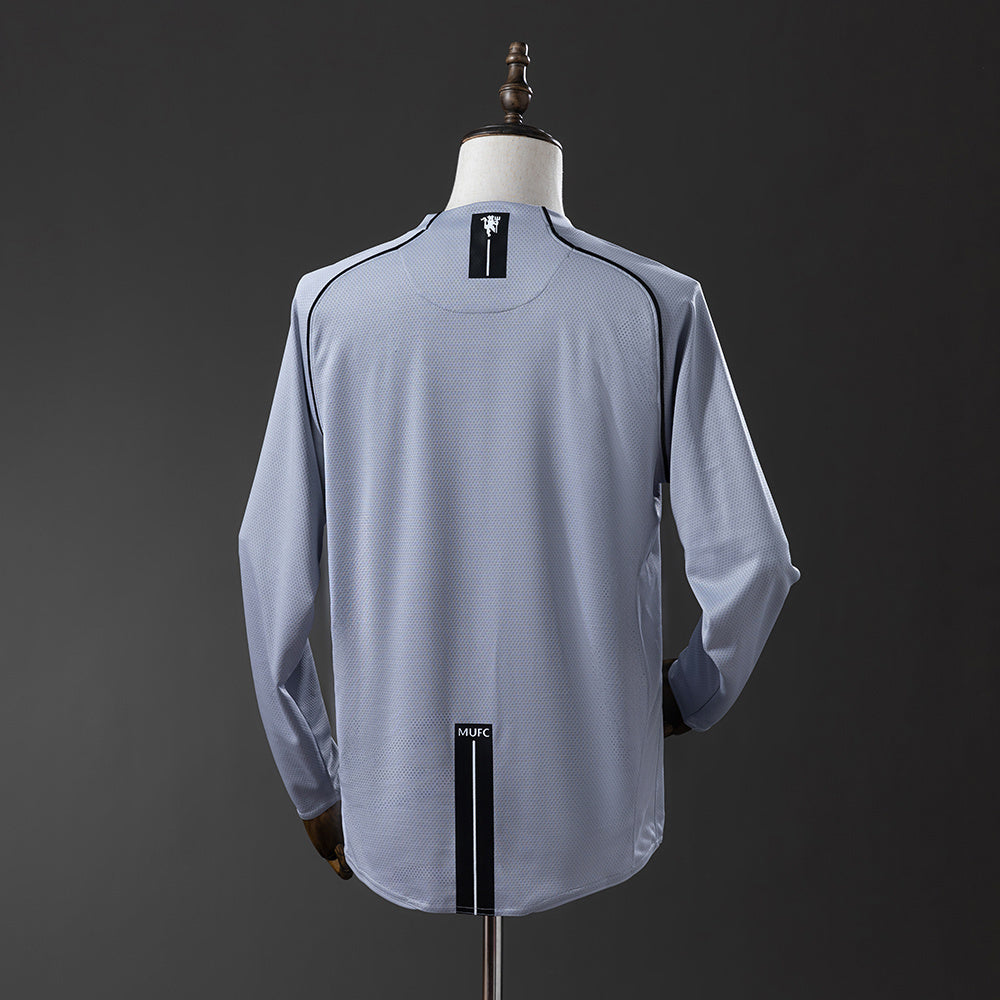 M-U 2007 Goalkeeper Grey Long Sleeve Retro Jersey