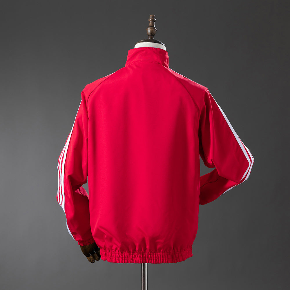 M-U Reversible Anthem Jacket Windbreaker - Black-Red