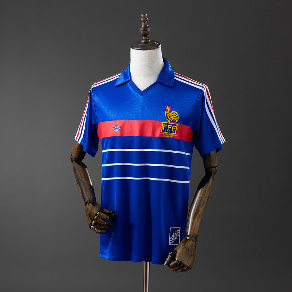 France 1984 Home Retro Jersey detail