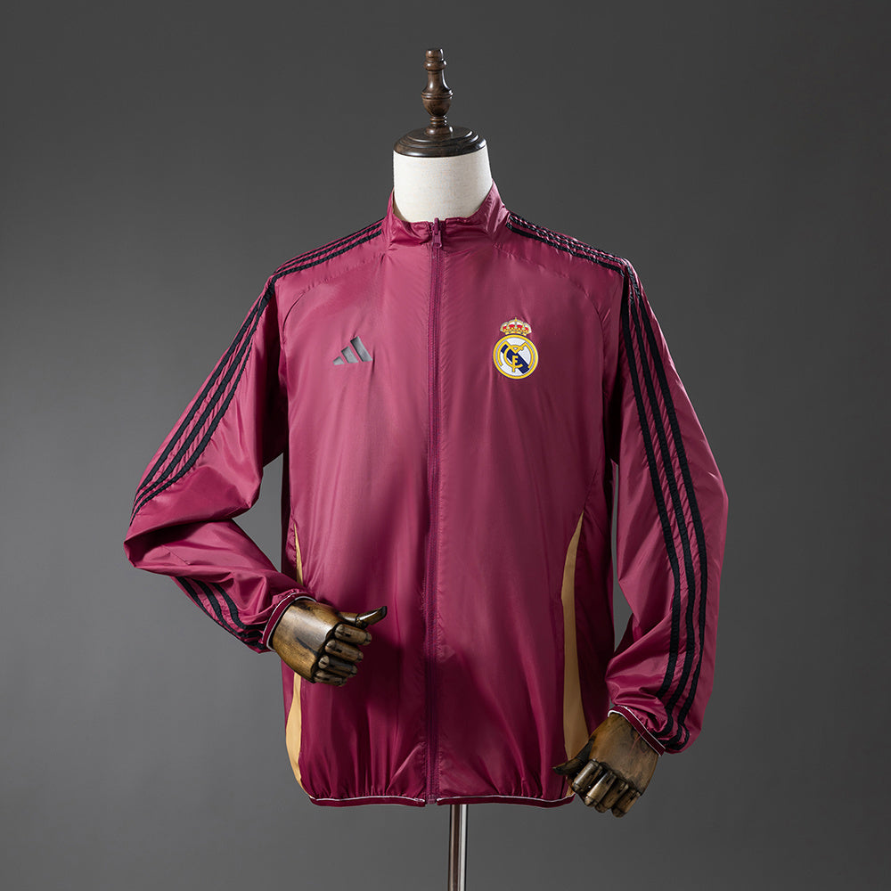 Real Madrid Reversible Jacket Windbreaker - Beige & Red detail