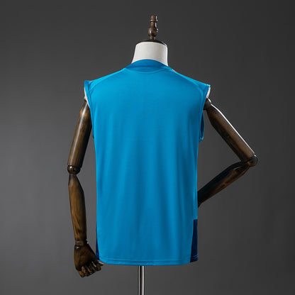 Spain 26-27 Training Vest - Blue Jersey detail