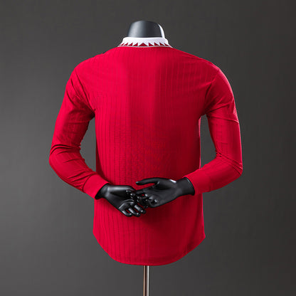 M-U 22-23 Home Long Sleeve Player Version Retro Jersey