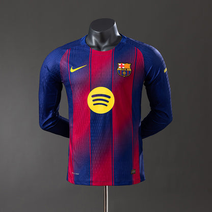 Barcelona 25-26 Home Long Sleeve Player Version Jersey detail