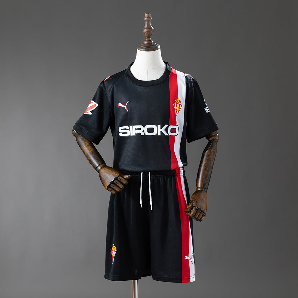 Sporting Gijon 25-26 Away Kids Kit Jersey detail
