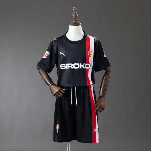 Sporting Gijon 25-26 Away Kids Kit Jersey detail