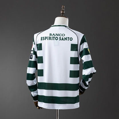 Retro Long Sleeve Sporting Lisbon 01-03 Home
