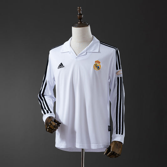 Real Madrid 2002-03 Home (UEFA Champions League) Long Sleeve Retro Jersey detail