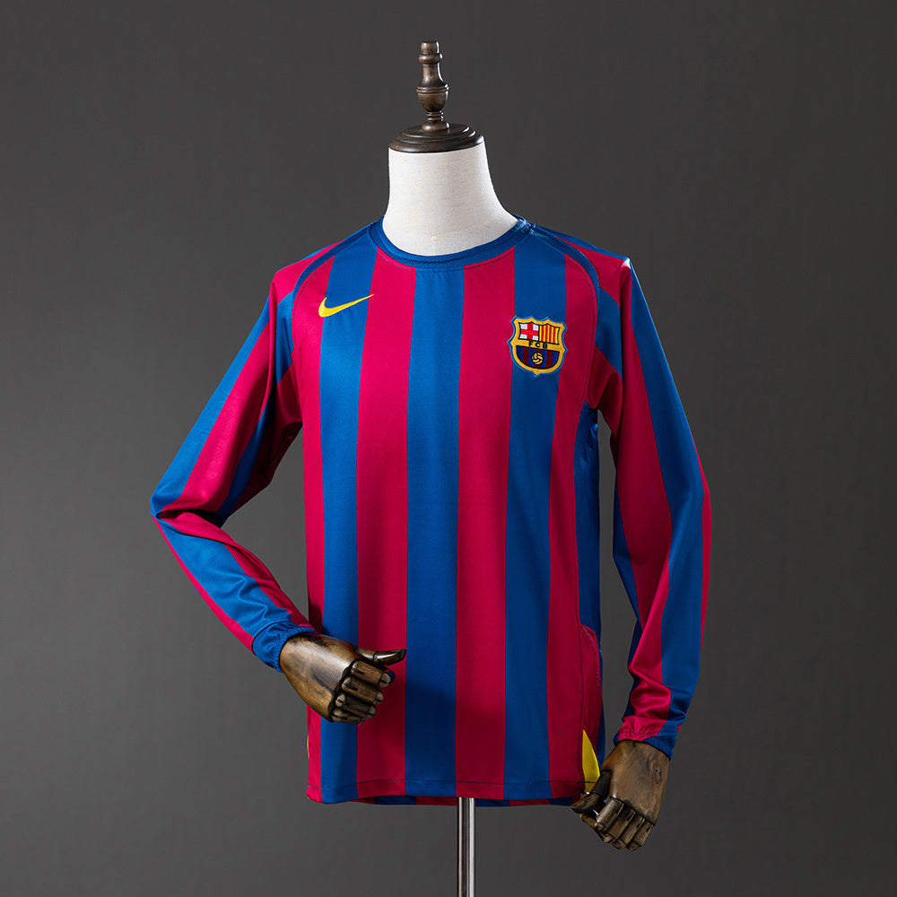 Barcelona 2005-06 Home Long Sleeve Retro Jersey detail