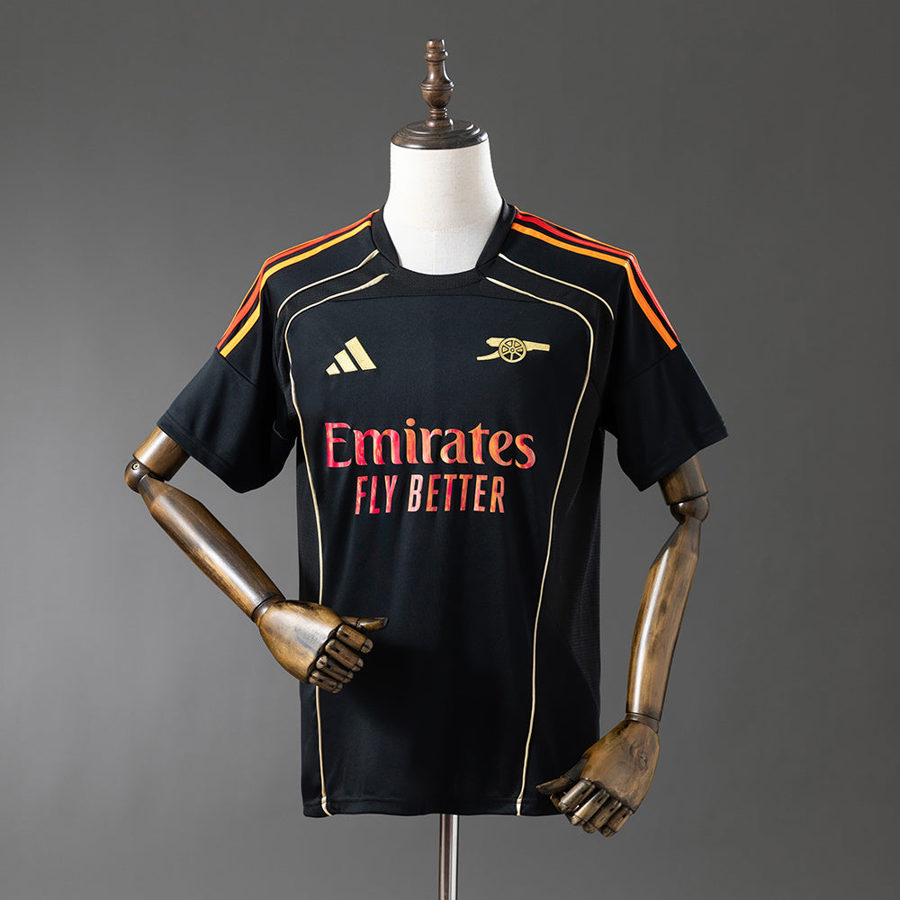 Arsenal 25-26 Retro-style collaboration - Black Jersey detail