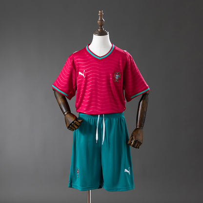 Portugal 2026 Home Kids Kit Jersey detail