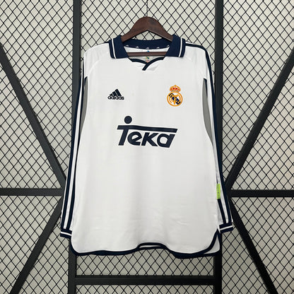 Retro long sleeve Real Madrid 00-01 Home detail