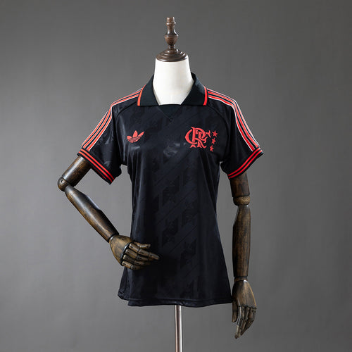 Flamengo 25-26 Lifestyler Retro - Black Women's Jersey detail
