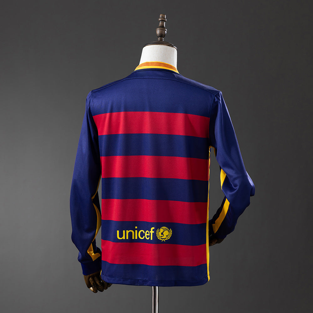 Barcelona 2015-16 Home Long Sleeve Retro Jersey