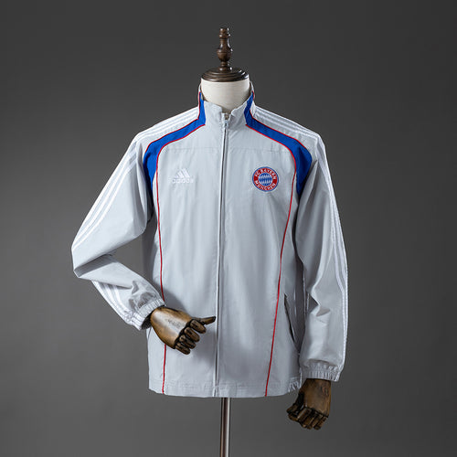 Bayern Munich Windbreaker - Light Grey detail