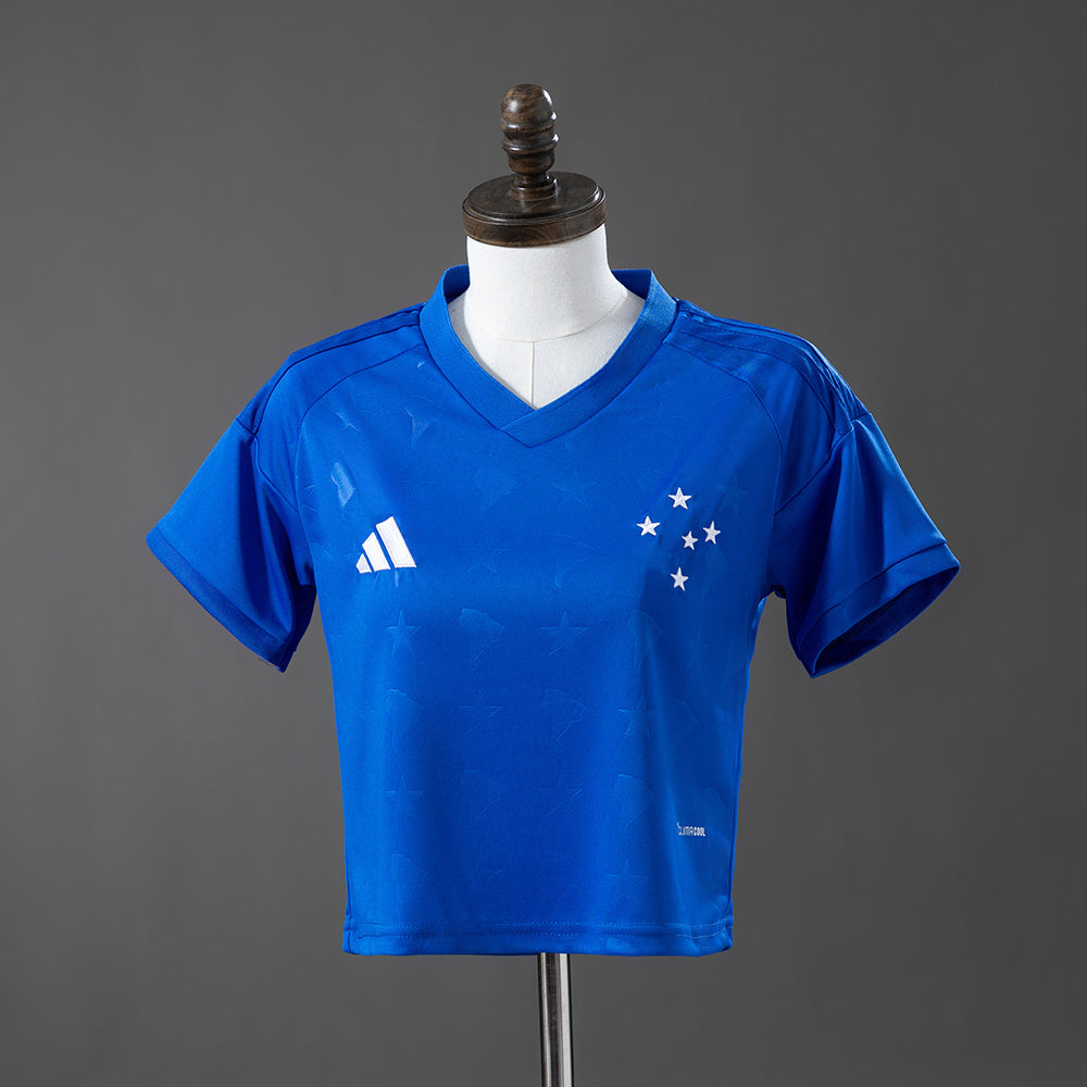 Cruzeiro 26-27 Home Women's Crop Top Style detail