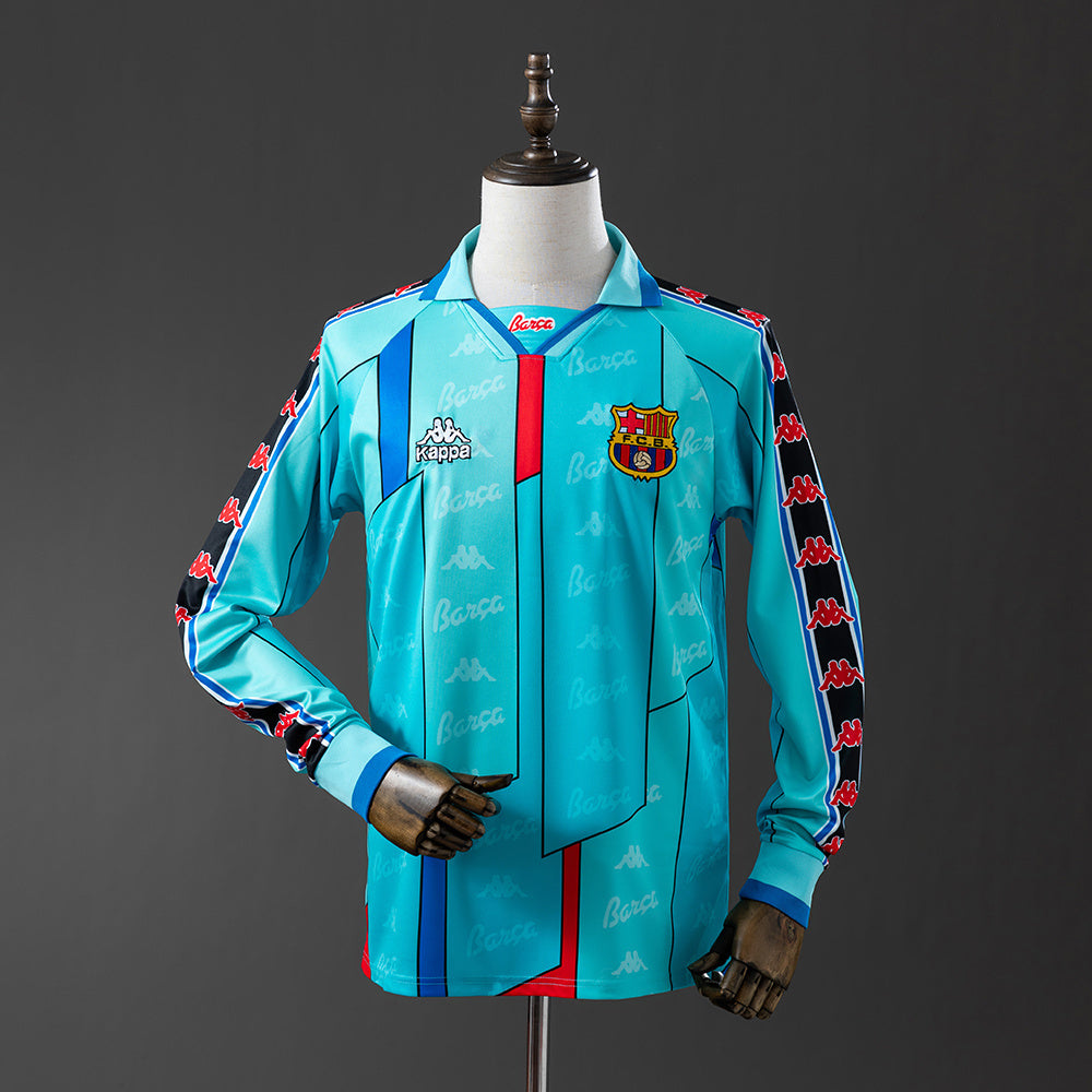 Barcelona 95-97 Away Long Sleeve Retro Jersey detail