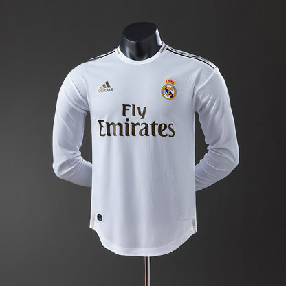 Real Madrid 19-20 Home Long Sleeve Player Version Retro Jersey detail