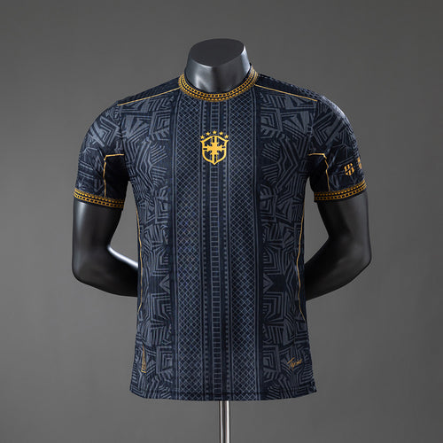 Brazil 2026 Special Edition Player Version Black Jersey detail