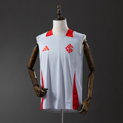 Internacional 25-26 Training Suit Grey Vest Jersey detail