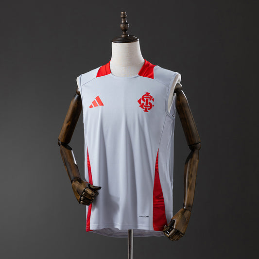 Internacional 25-26 Training Suit Grey Vest Jersey detail