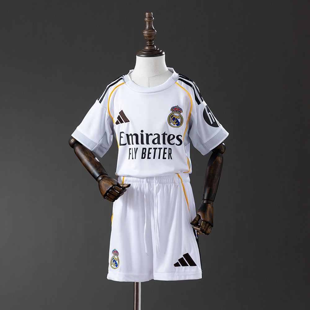 Real Madrid 25-26 Home kids kit Jersey SZIE 16-28