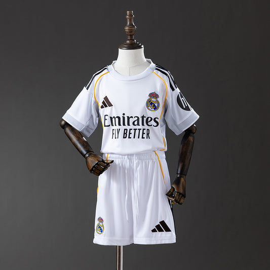 Real Madrid 25-26 Home kids kit Jersey SZIE 16-28