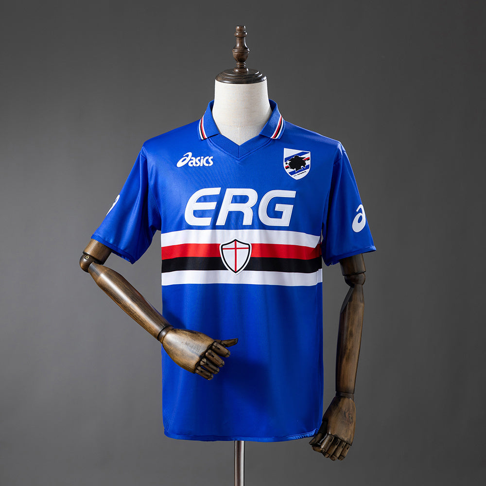 Sampdoria 03-04 Home Retro Jersey detail