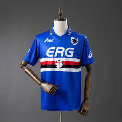 Sampdoria 03-04 Home Retro Jersey detail