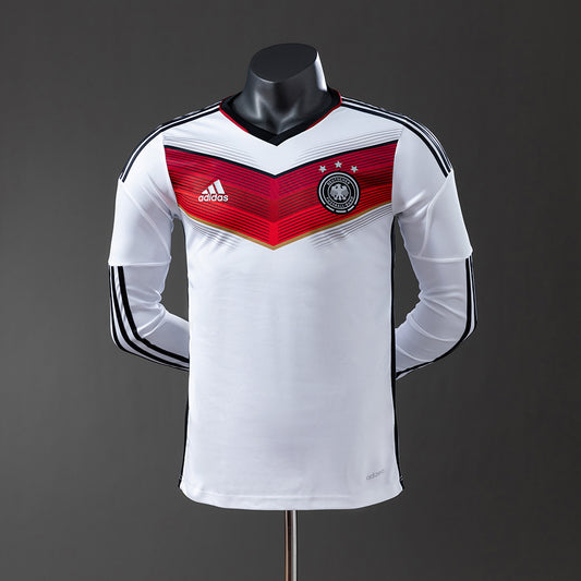 Germany 2014 Home Long Sleeve Player Version Retro Jersey detail