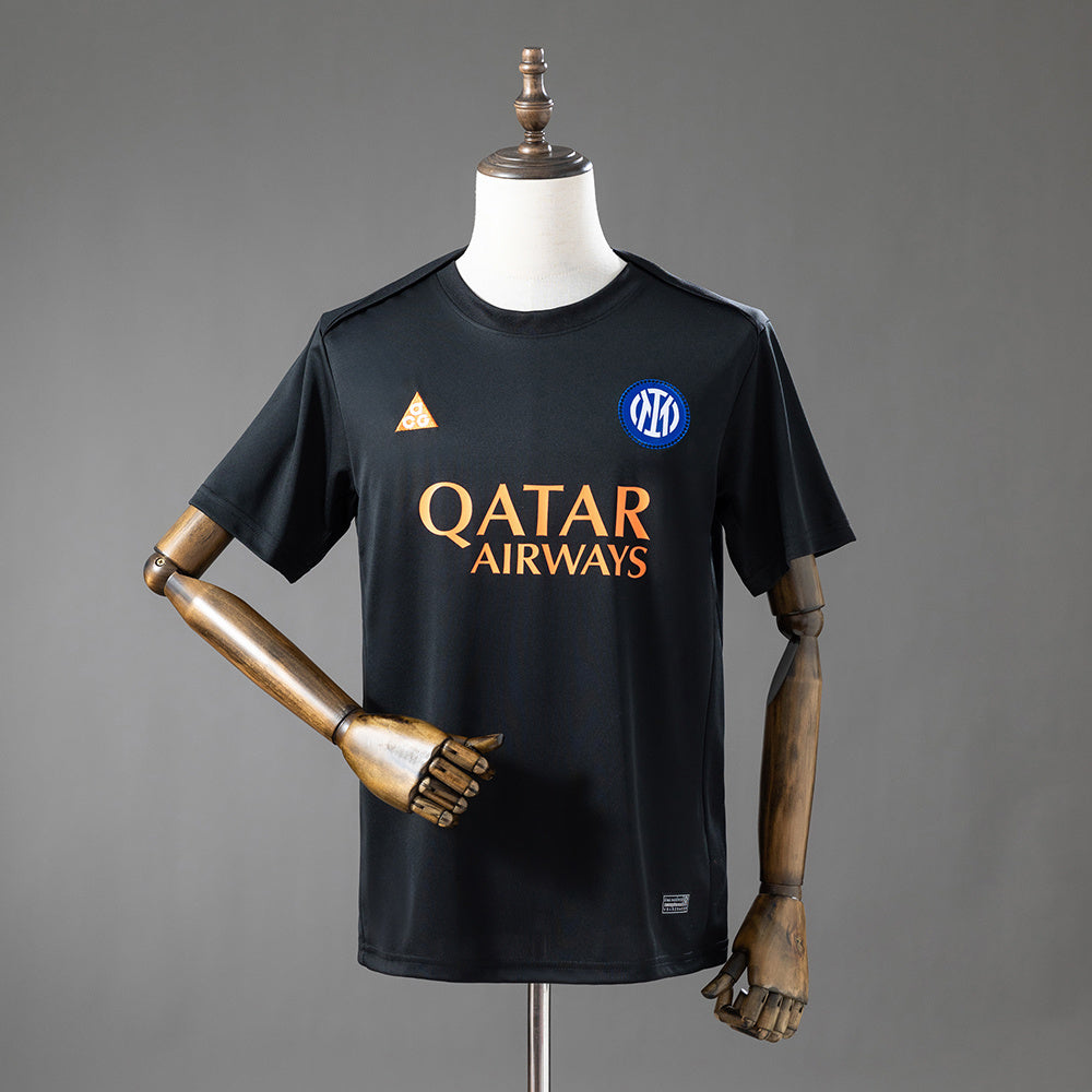 Inter Milan 25-26 Pre-Match Black Jersey detail