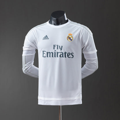 Real Madrid 15-16 Home Long Sleeve Player Version Retro Jersey detail