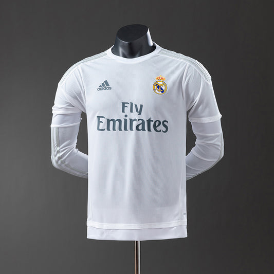 Real Madrid 15-16 Home Long Sleeve Player Version Retro Jersey detail