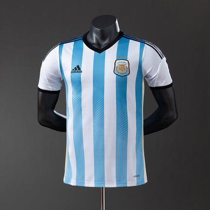 Argentina 2014 Home Player Version Retro Jersey detail
