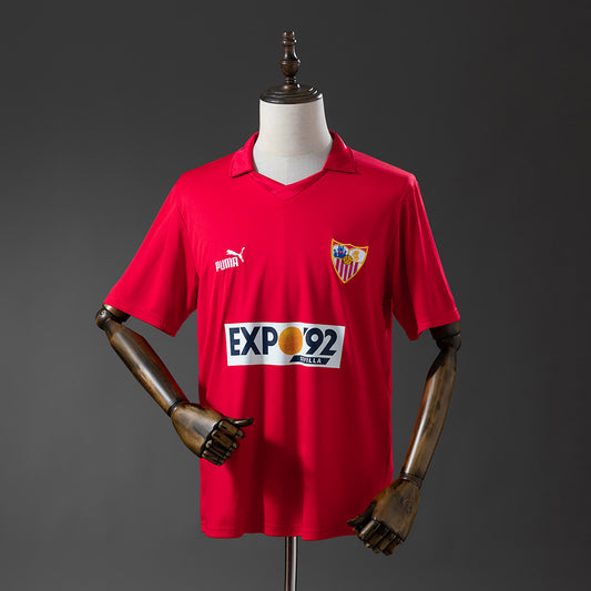 Sevilla 87-90 Away Retro Jersey detail