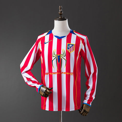Atletico Madrid 04-05 Home Long Sleeve Retro Jersey detail