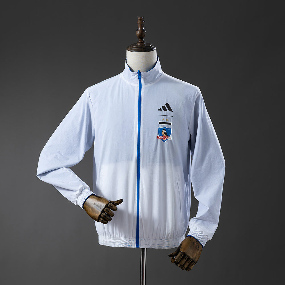 Colo Colo Reversible Jacket Windbreaker - White & Blue detail