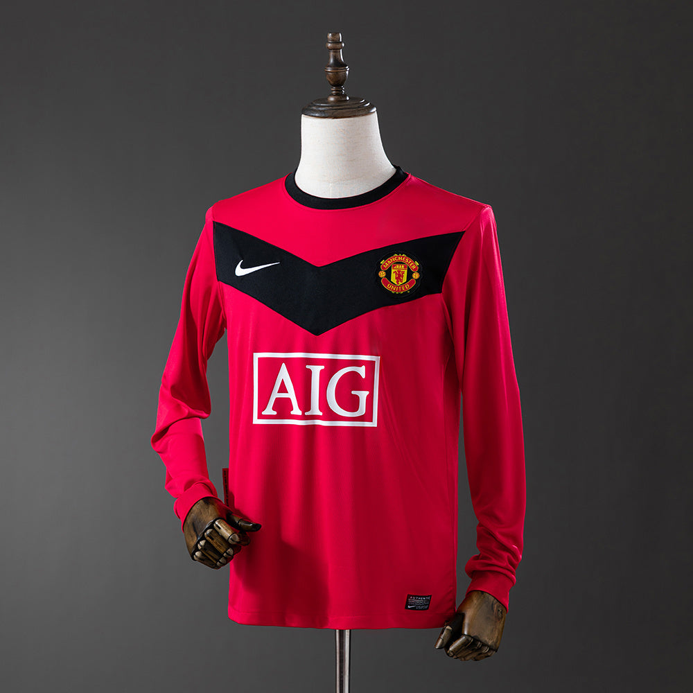 M-U 2010 Home Long Sleeve Retro Jersey detail