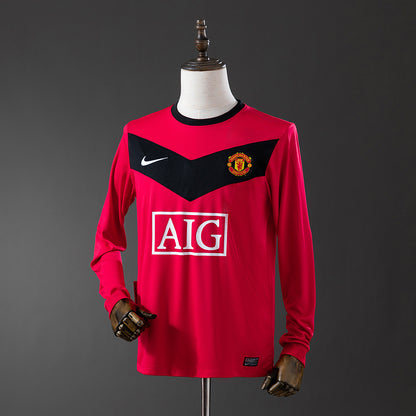 M-U 2010 Home Long Sleeve Retro Jersey detail