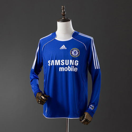 Retro Long sleeve Chelsea 06-07 home detail