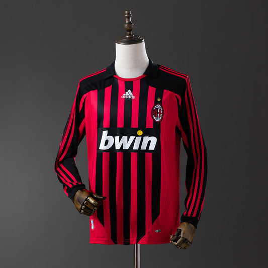 Retro Long Sleeve AC Milan 07-08 Home detail