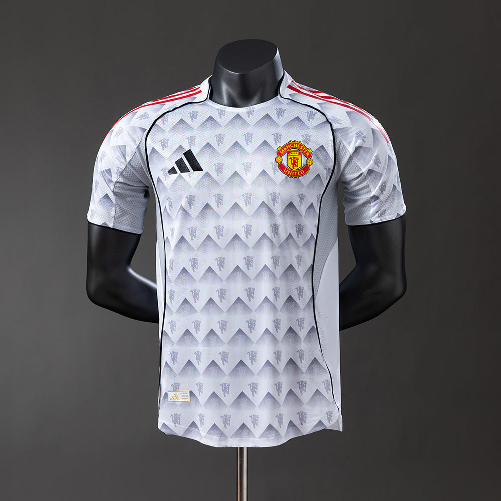 M-U 25-26 Special Edition Grey Player Version Jersey detail