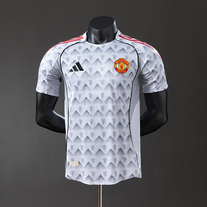 M-U 25-26 Special Edition Grey Player Version Jersey detail