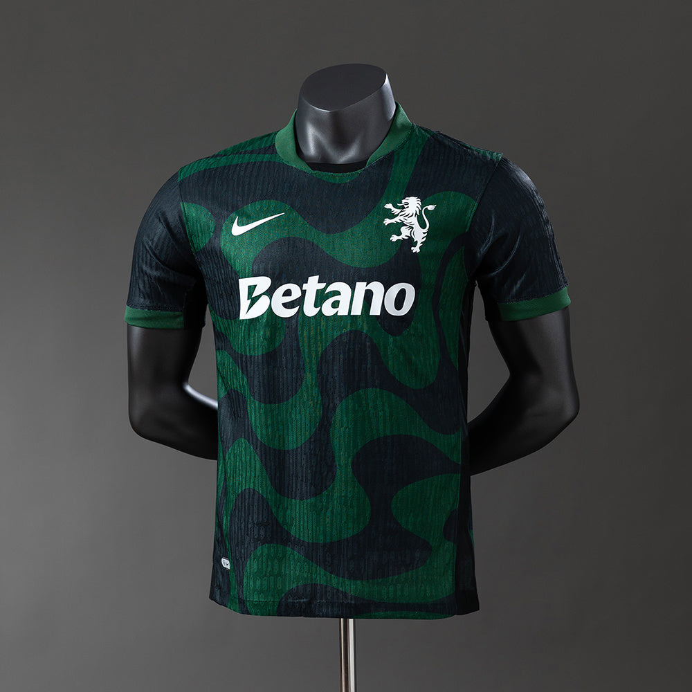 Sporting Lisbon 25-26 Player Version Alternative Jersey Black detail